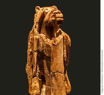 The lion man from the Stadel Cave in Hohlenstein, Lonetal, Germany.