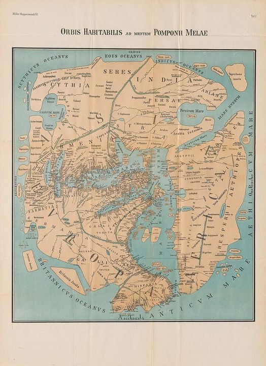 Հայաստանը Պոմպոնիա Մելայի ամենահին հռոմեական քարտեզի վրա, մ.թ. 1-ին դար